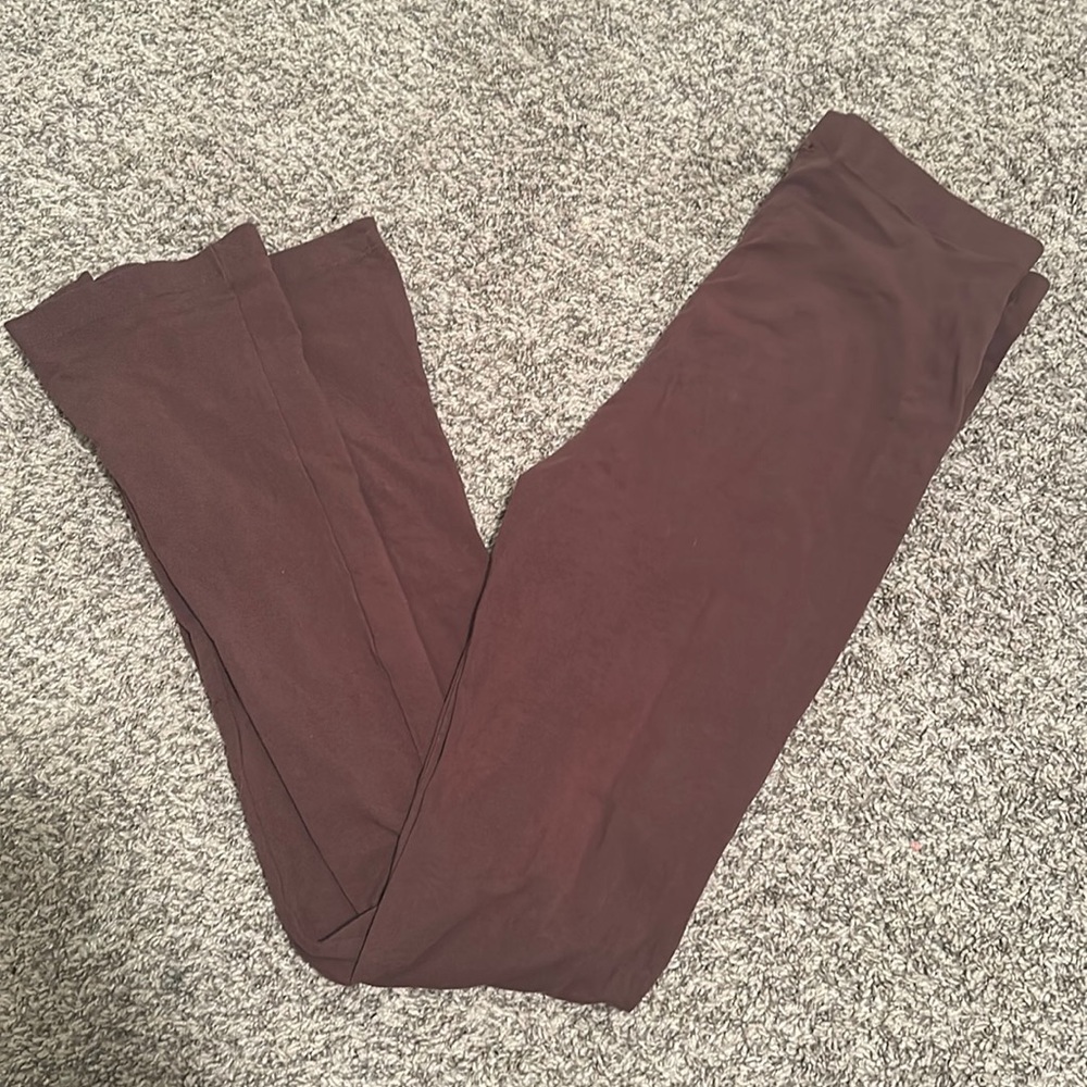 Brown flare pants